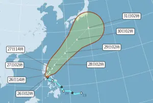 颱風「艾維尼」生成後,將接近呂宋島後,並向東北大迴轉遠離,不侵台。(圖/翻攝中央氣象署官網) ▲颱風「艾維尼」生成後,將接近呂宋島後,並向東北大迴轉遠離,不侵台。(圖/翻攝中央氣象署官網)