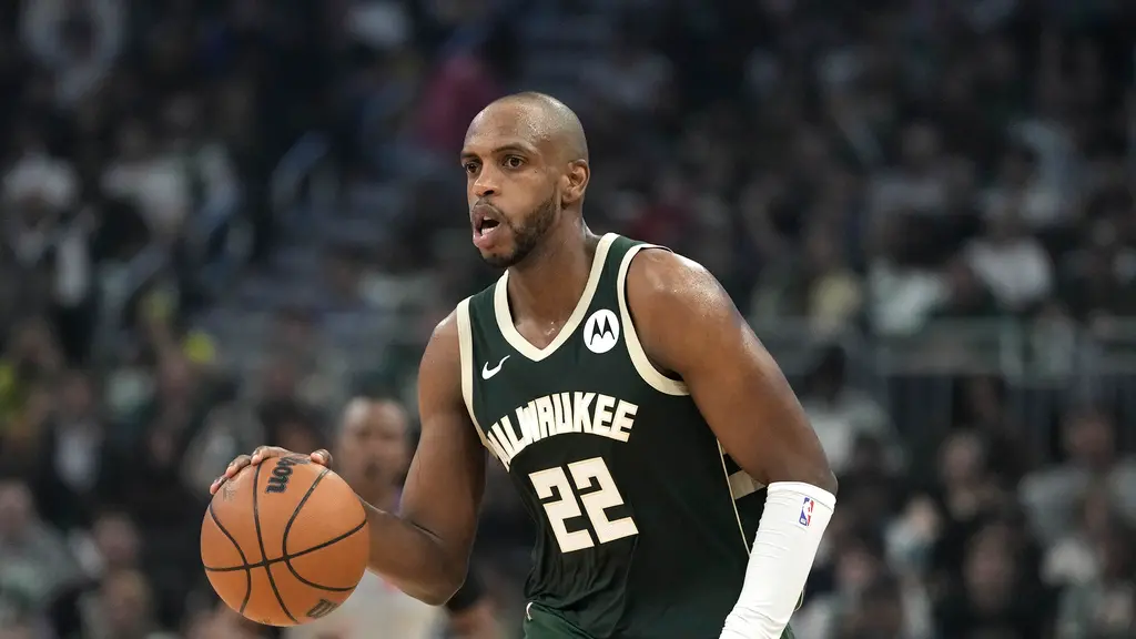 ▲今天（8月12日）是華盛頓巫師前鋒米德爾頓（Khris Middleton）的34歲生日。其生涯原本被認為上限有限，但憑藉穩定的投射與全面的進攻技巧，最終逆襲成為全明星與總冠軍得主。（圖／美聯社／達志影像）
