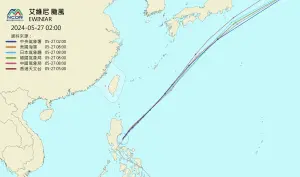 ▲「艾維尼颱風」持續增強中，但各國都預估朝東北移動，沒有侵台威脅。（圖／翻攝NCDR）