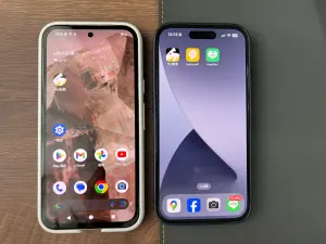 iPhone、Android。(圖/記者周淑萍攝) ▲iPhone、Android。(圖/記者周淑萍攝)