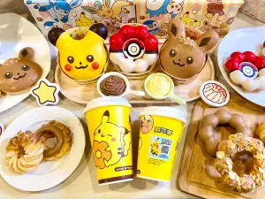 寶可夢甜甜圈!伊布、皮卡丘Mister Donut聯名週邊 它拚買一送一 ▲同步推出牛奶巧克力波堤42元、杏仁牛奶波堤48元、焦糖牛奶法蘭奇48元。(圖/記者蕭涵云攝)
