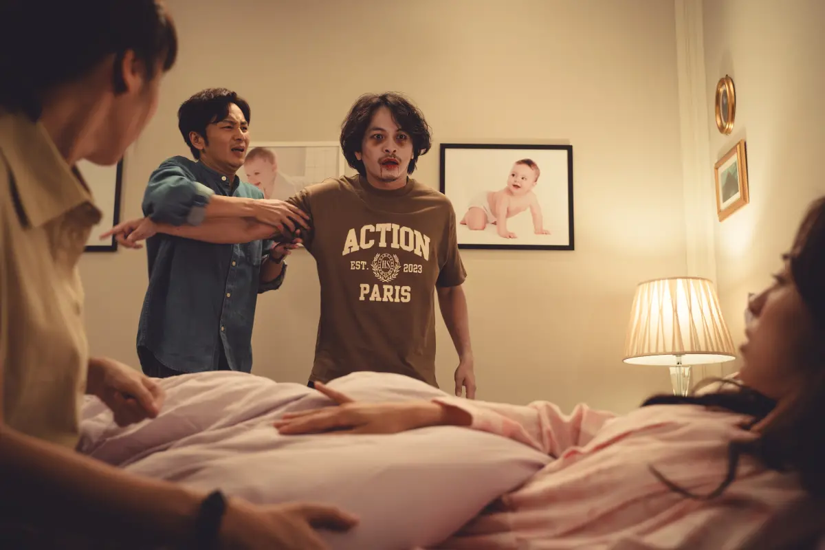 ▲《我的婆婆怎麼那麼可愛2》劇情灑狗血，勇兔生出碧眼混血娃，楊銘威（中）受封綠帽王子。（圖／公視提供）