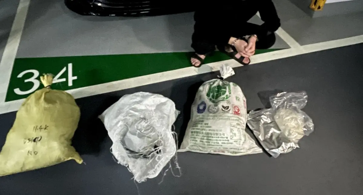 ▲新北市刑大查獲85公斤安非他命及K他命，還有稱為「喪屍」的28公斤「依托咪酯」粉末，是國外列管毒品，總市價約2億多元。（圖／翻攝畫面）