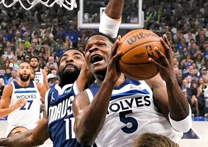 ▲Anthony Edwards 生死之戰G4打得夠侵略性，但還不夠聰明，他能否蛻變成為灰狼能走多遠的關鍵。（圖／美聯社／達志影像）