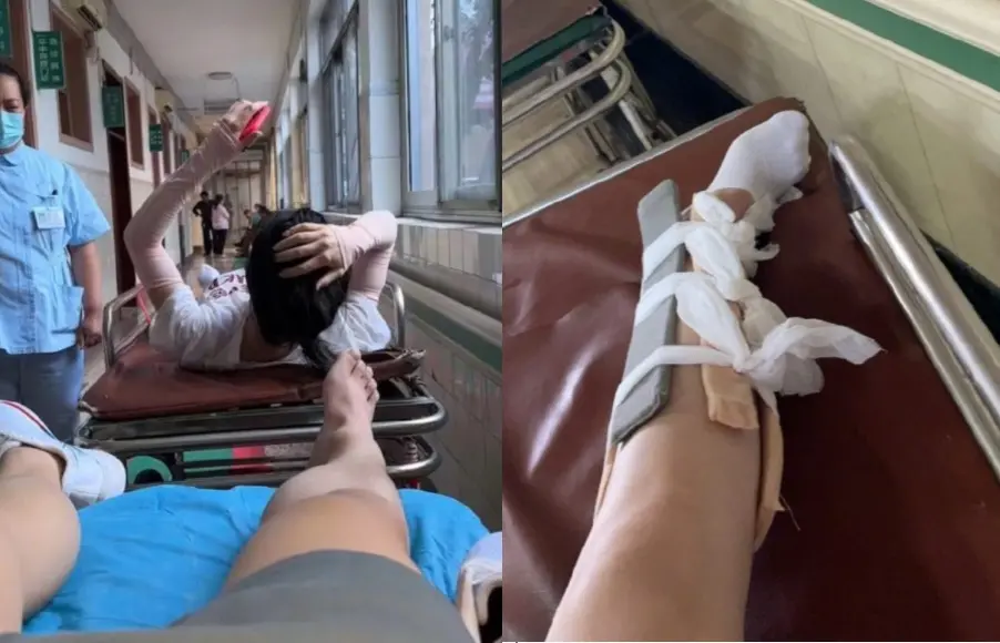 ▲中國綜藝節目被爆出在拍攝時發生多起意外，有參賽者骨折送醫，但節目製作組不願賠償。（圖／翻攝自微博）