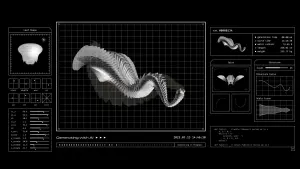 ▲生成式 AI 藝術家透過技嘉 AI PC 協作並在現場展出作品《生態池 Ecological Pool》，透過直接的視覺衝擊，完美沉浸在生成式 AI 的魅力薰陶。（圖／品牌提供）