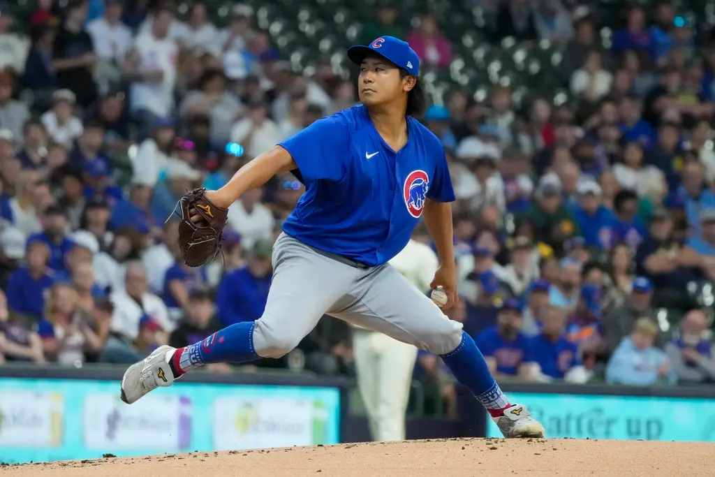 ▲芝加哥小熊在客場迎戰密爾瓦基釀酒人，小熊由日籍強投今永昇太擔綱先發，但他此戰狀況不理想，主投4.1局狂失7分，也吞下個人大聯盟首敗，但總教練Craig Counsell仍給予今永鼓勵，並相信他之後會更好。（圖／美聯社／達志影像）