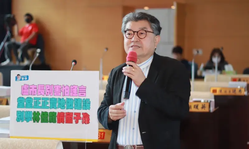 ▲市議員李中鼓勵市長盧秀燕，為了台中市的發展與建設「要勇敢賣地」。（圖／李中提供，2024.05.30）