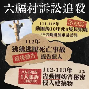 六福村不滿被糾舉,訴訟追殺動保團體,多個動團籲應重視動物處境且勿浪費司法資源。 ▲六福村不滿被糾舉,訴訟追殺動保團體,多個動團籲應重視動物處境且勿浪費司法資源。(圖/台灣動物保護行政監督聯盟)