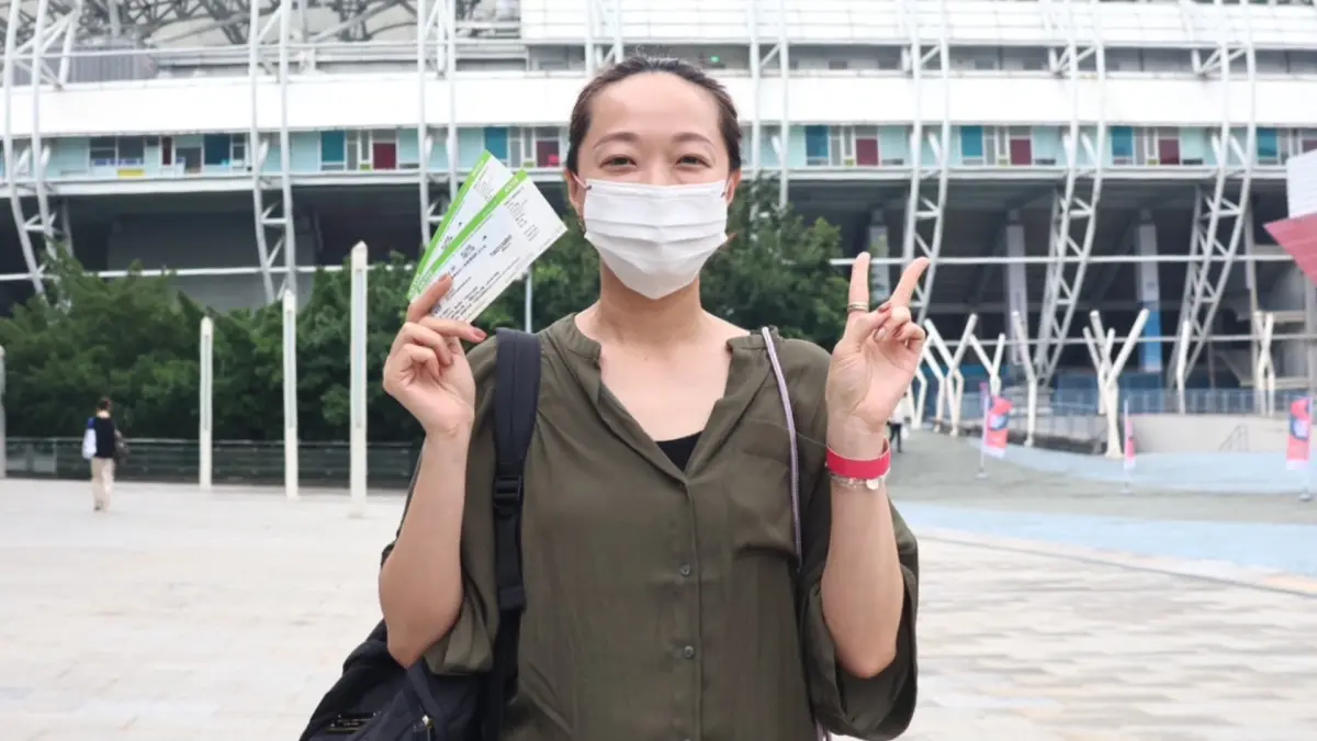 ▲買到張學友門票的幸運歌迷心情激動，她也透露買票內部情況。（圖／記者陳明中拍攝）