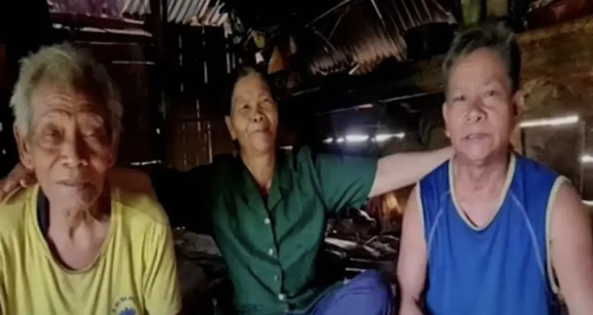 ▲越南有對兄弟娶了同一個老婆，三個人生活在一起數十年。（圖／翻攝自YouTube）