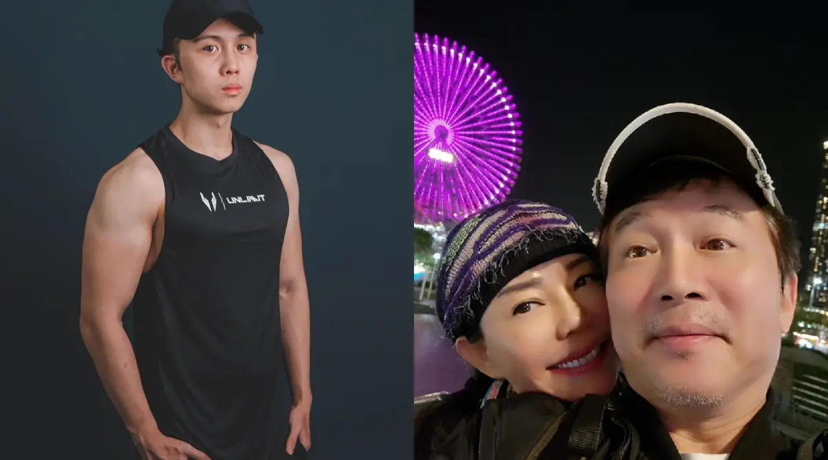 ▲孫安佐（左）在泰國出事，狄鶯（右圖左1）隻身救兒，身旁不見老公孫鵬身影。（圖／孫安佐IG、狄鶯FB）