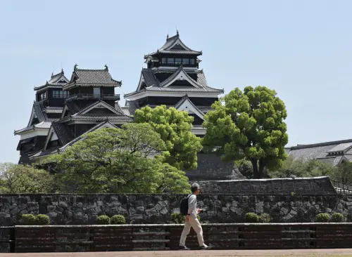 ▲日本熊本成為自由行旅客新目標，圖為熊本城。（圖／美聯社／達志影像）