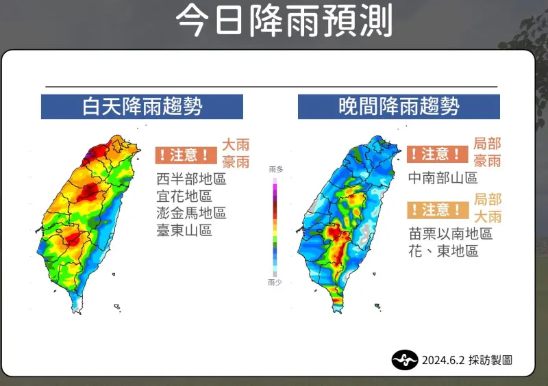 今全台防豪雨！北台灣午後雨彈抵達　氣象署揭「雨勢趨緩」時間