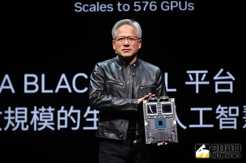 ▲AI晶片大廠輝達（Nvidia）在台灣時間27日凌晨舉行股東大會，半小時速戰速決，執行長黃仁勳在會上強調新推出的Blackwell架構平台，是公司和業界史上「最成功的產品」。（資料照片／記者陳明中攝，2024.6.2）