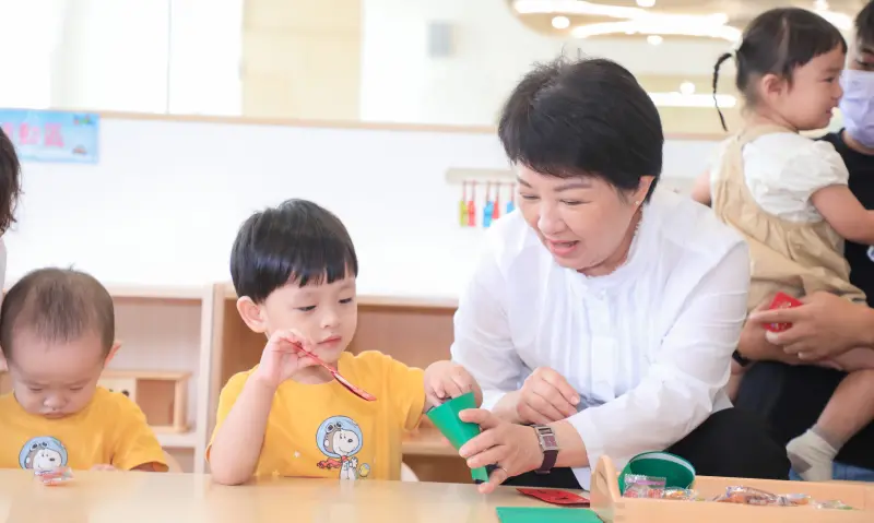 ▲盧秀燕今早出席台中市石岡托嬰中心開幕典禮。（圖／台中市政府提供，2024.06.03）