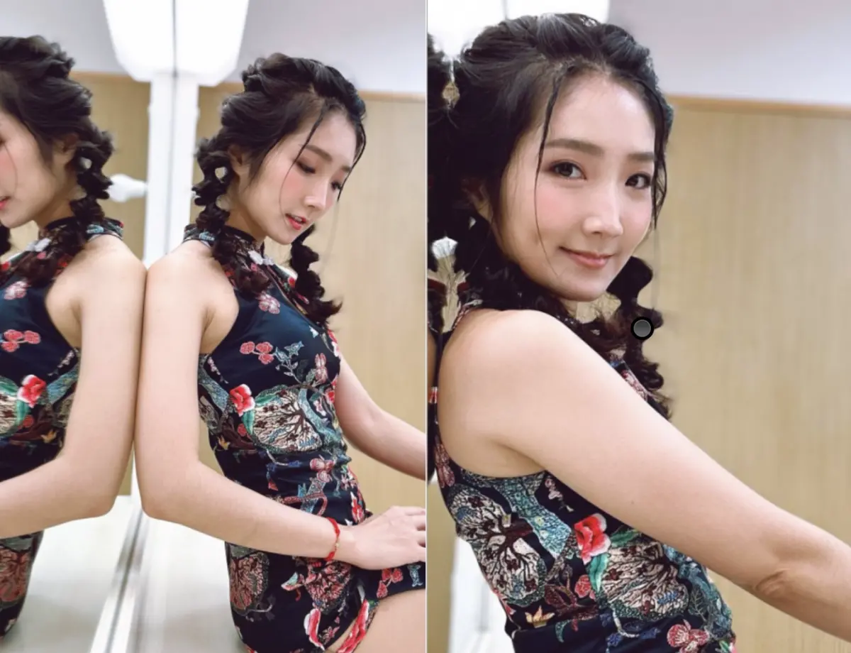 ▲許瀞蔆童星出道，私下是舞蹈老師的她PO出火辣旗袍照。（圖／翻攝自許瀞蔆IG）