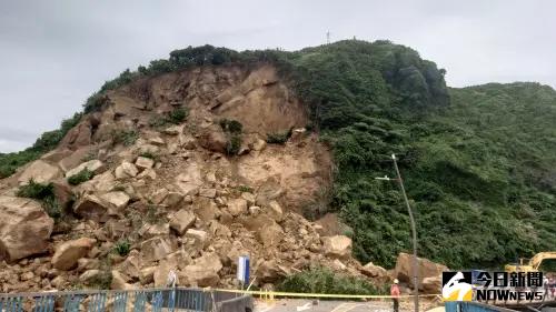 基隆潮境公園山崩。(圖/NOWnews今日新聞攝影中心) ▲基隆潮境公園山崩。(圖/NOWnews今日新聞攝影中心)