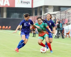 足球／蘇育萱突破三人防守後破門建功　中華女足1：0勝孟加拉
