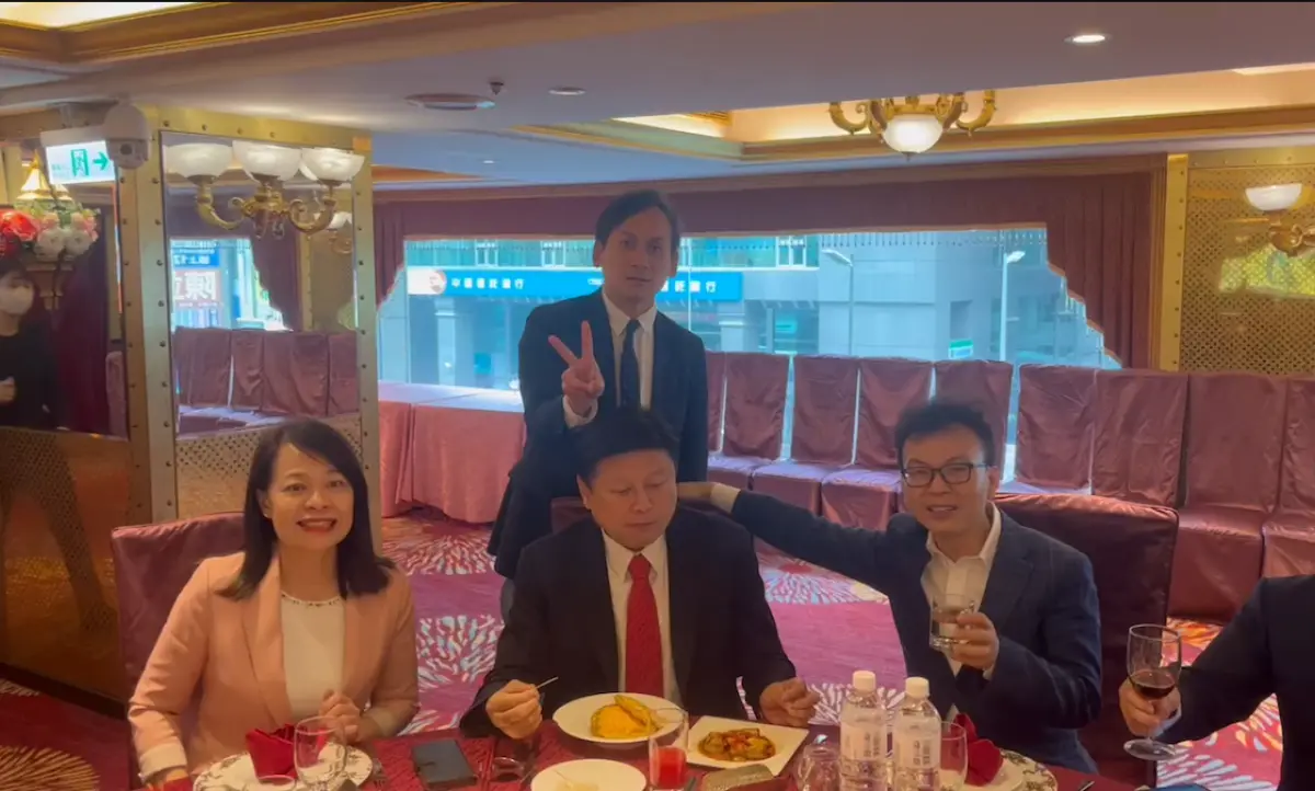 ▲傅崐萁今天宴請藍委。（圖／讀者提供）