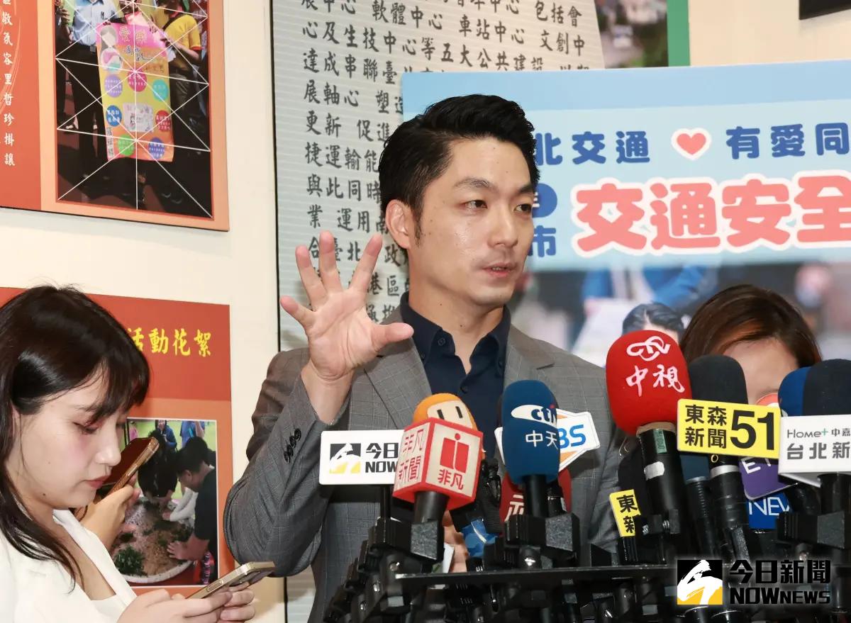 ▲蔣萬安先笑說「祝侯市長生日快樂」，不過強調台北市會非常積極努力爭取輝達。（圖／記者吳翊緁攝，2024.06.05）