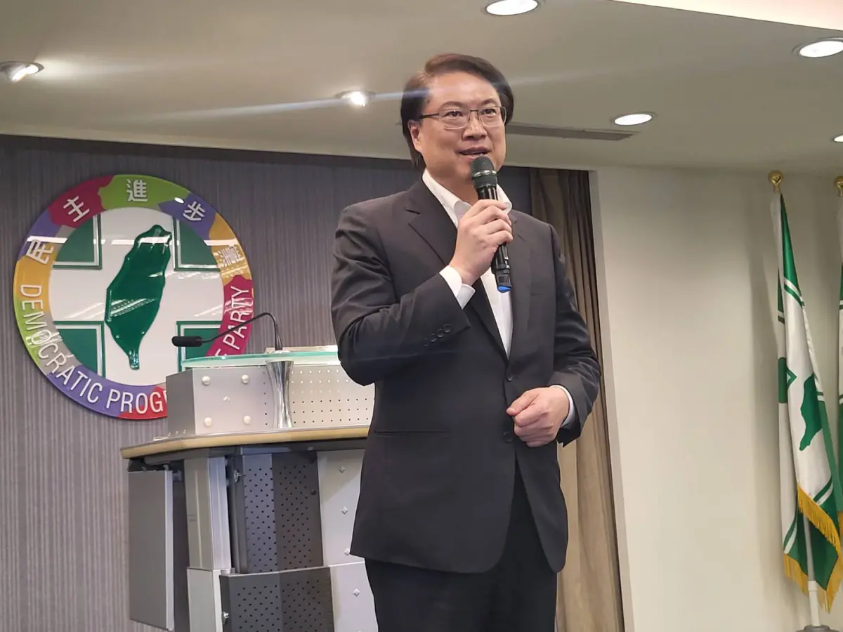 ▲民進黨秘書長林右昌今（5）日正式上任，並於中常會和向媒體打招呼。（圖／記者陳佩君攝，2024.06.05）