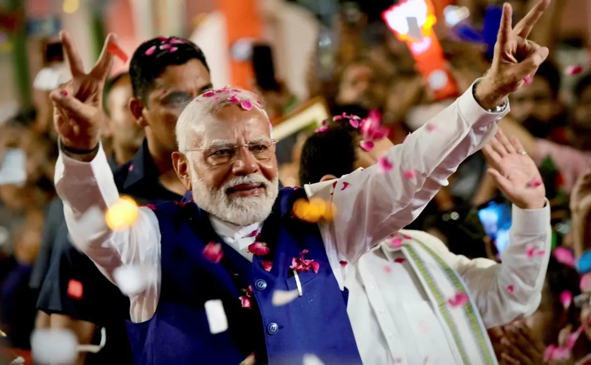 ▲因為遭到美國川普政府課25%的關稅，印度總理莫迪遭到國內反對派質疑「外交失敗」。（圖／美聯社／達志影像）