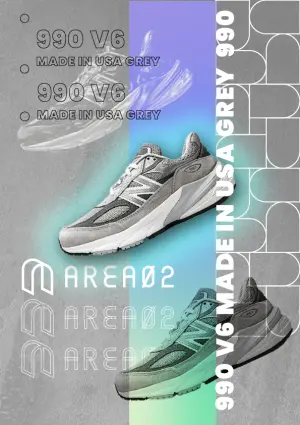 ▲New Balance 990經典樣貌並結合網布與麂皮材質混製的鞋身，使整體呈現復古卻又點綴著科技感