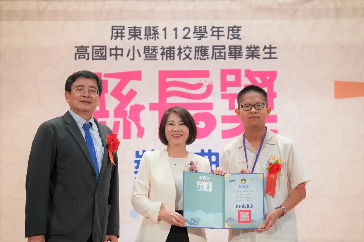 ▲國立屏東高中學生田祐僖錄取4所大學醫學系。（圖／屏東縣府提供）