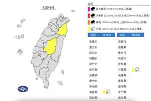 快訊／端午雨下不停！南投、宜蘭縣發布「大雨特報」　持續到入夜
