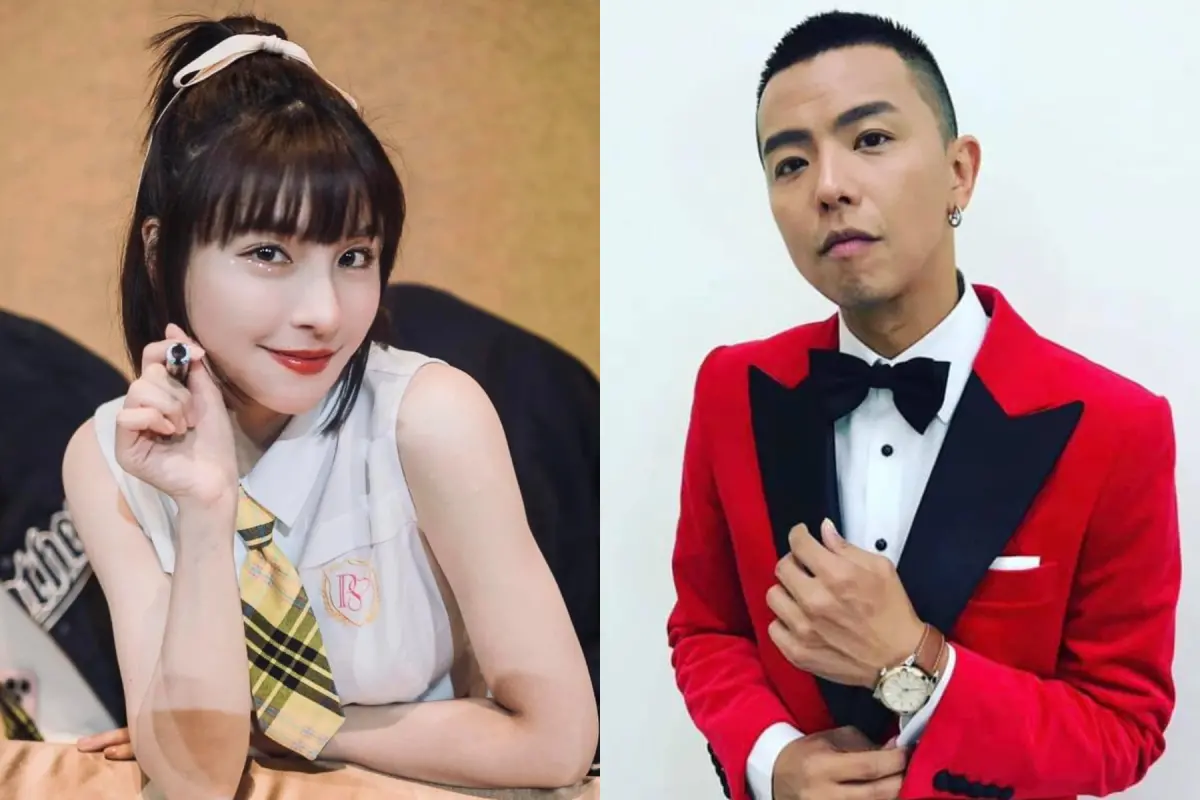 ▲小鬼（右）過世4年峮峮單身至今，日前她去拜月老抽籤詩，內容讓觀眾看了好鼻酸。（圖／峮峮、小鬼臉書）