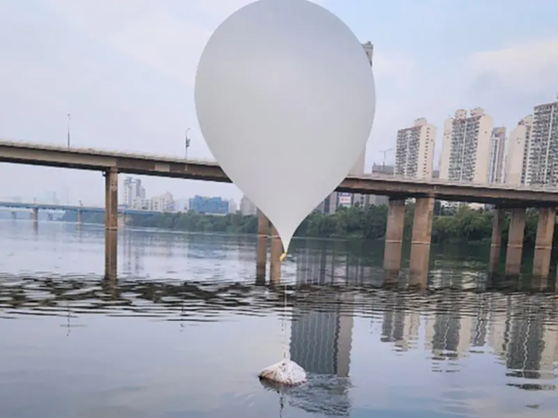▲北韓於6月8日向韓國投放「垃圾氣球」，是自5月28日以來第三度行動。（圖／美聯社／達志影像）