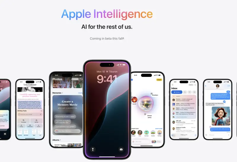 ▲市場高度關注預計Apple Intelligence功能，是否能讓蘋果公司在AI領域的落後扳回一城。（圖／翻攝官網）
