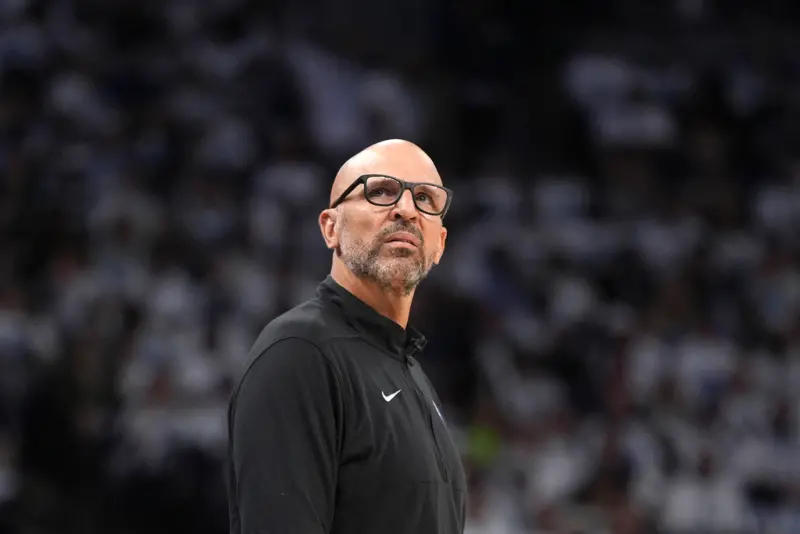 ▲達拉斯獨行俠總教練Jason Kidd，過去在總冠軍賽期間曾表示，他認為綠衫軍表現最好的是Jaylen Brown，而不是Jayson Tatum，一度受到外界討論，認為他是在採取「離間計」，不過稍早他則笑稱事實上並非如此。（圖／美聯社／達志影像）