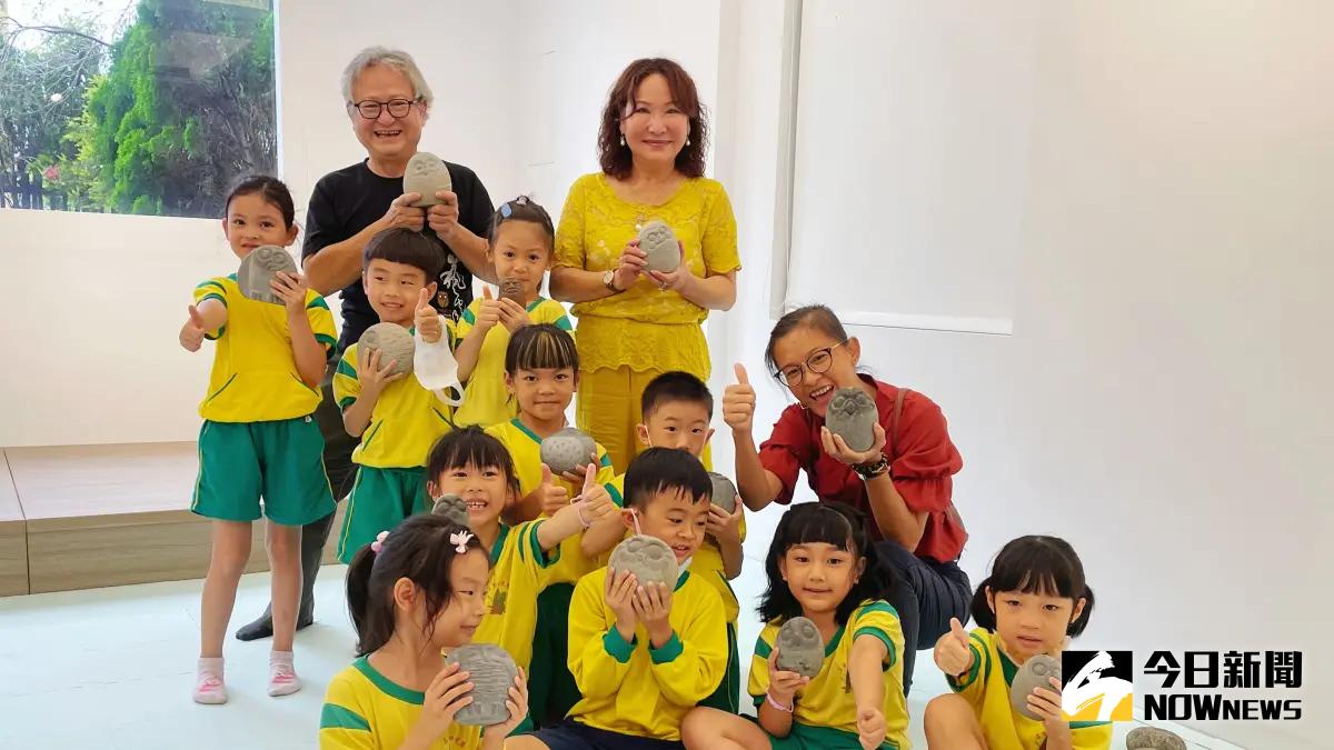 ▲《玩•頑石》黃瀅權石雕創作展，是一場可以讓家長、孩子與石頭對話、接觸的展覽。（圖／記者陳美嘉攝，2024.06.13）