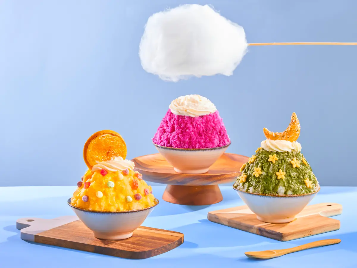 ▲四四南村「好丘Good Cho’s」今夏再度推出山系刨冰2.0，包含有合歡山、阿里山、玉山三款外型，模樣相當可愛。（圖／好丘提供）