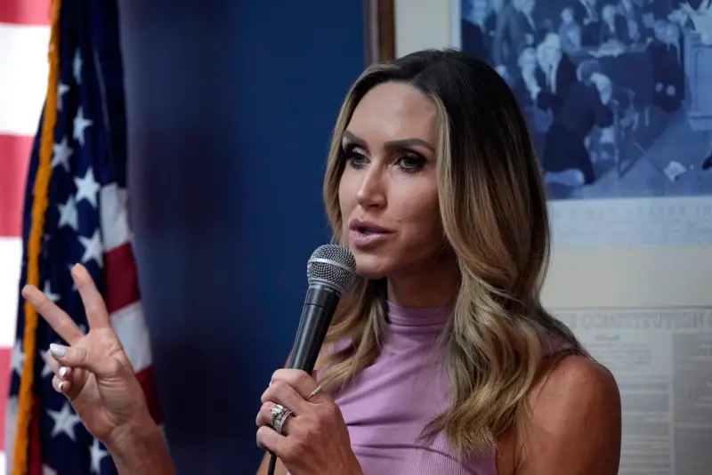 ▲川普次子夫人賴拉（Lara Trump）宣布將組建10萬監票部隊。（圖／美聯社／達志影像）