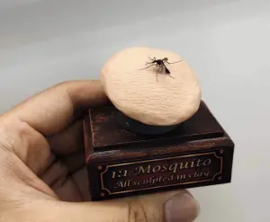 ▲李永丞以「Mosquito」取得雕刻大師組銅牌。（圖／業者提供）