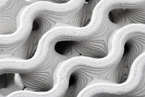 ▲「Ecotrapod 消波新解方」外觀設計採用生物多孔螺旋曲面的高強度結構，同時也提供沿岸生物棲息的環境。（圖／台科大提供）