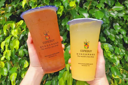 COMEBUY夏季冰茶祭,推經典蘋果冰茶與鳳梨冰茶,限時三天(買一送一)。 ▲COMEBUY夏季冰茶祭,推經典蘋果冰茶與鳳梨冰茶,限時三天(買一送一)。(圖/品牌提供)