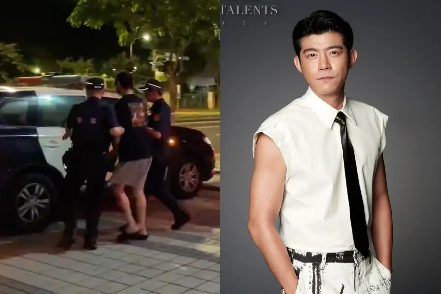 ▲王柏傑酒駕被逮，凌晨交保雙手合十道歉錯了，並表示「酒是前一晚喝的」。（圖／翻攝畫面、台北電影節臉書）