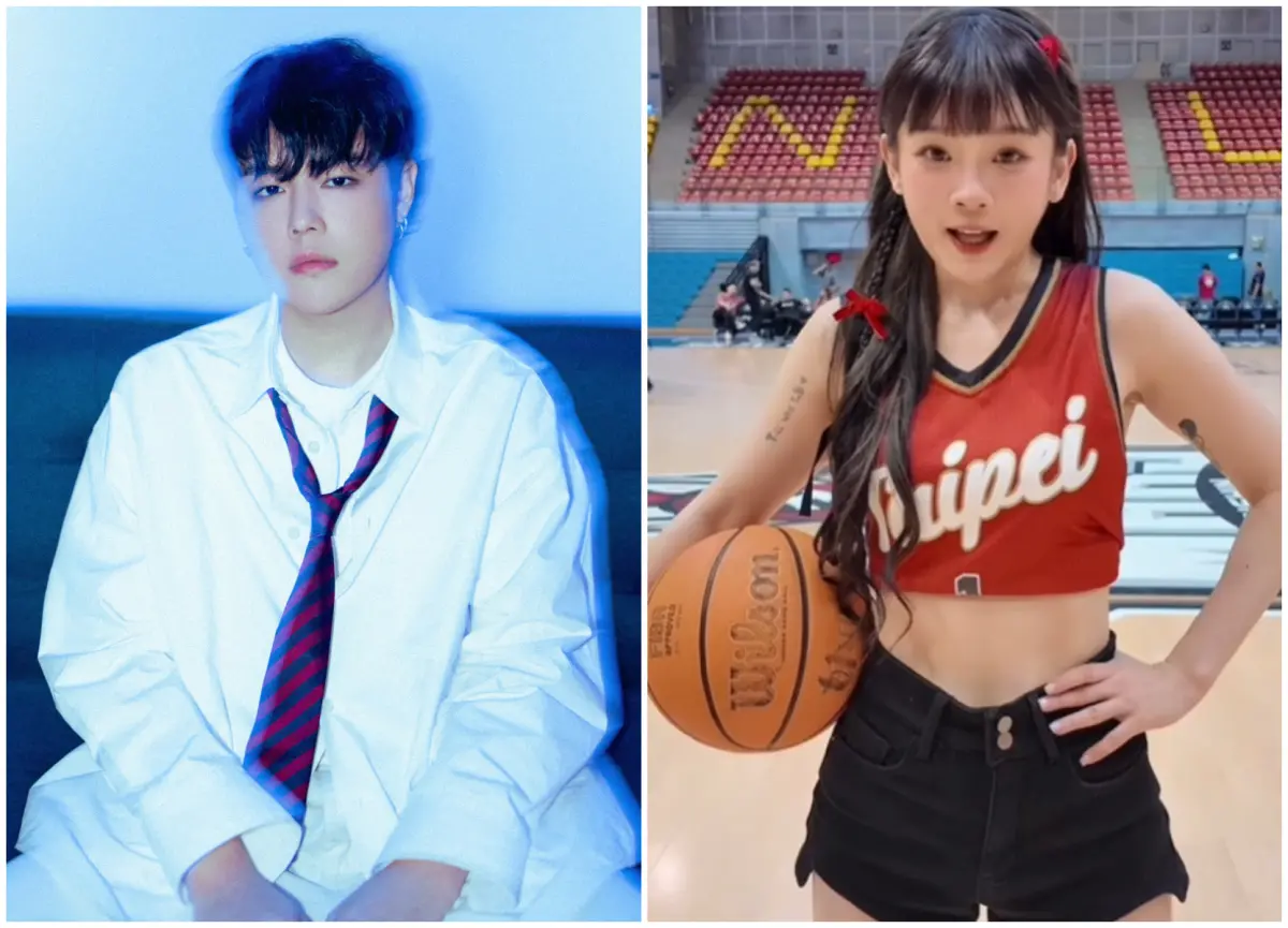 ▲啦啦隊女神洗菜（右）助陣郭家瑋（左），變身「野蠻女友」做出超多誇張行為，把他當工具人。（圖／杰思國際娛樂提供）