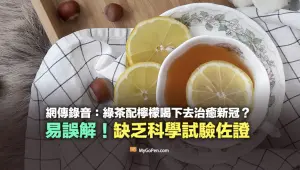 ▲LINE官方公佈累積5年TOP10錯假訊息排行榜出爐，「綠茶配檸檬可以治新冠肺炎？」的錯誤訊息奪冠。（圖／翻攝MyGoPen官網）