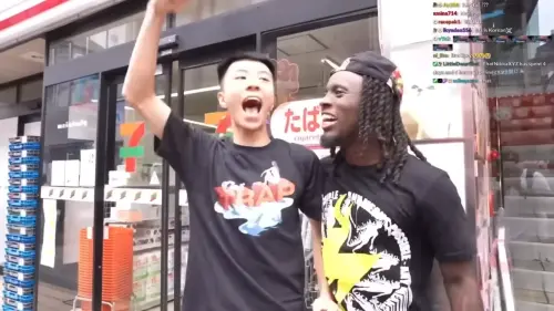 ▲台灣男孩Ray與最強實況主Kai Cenat，因為在日本街頭偶遇，促成了一段美好的傳奇故事。（圖／翻攝Twitch＠Kai Cenat）