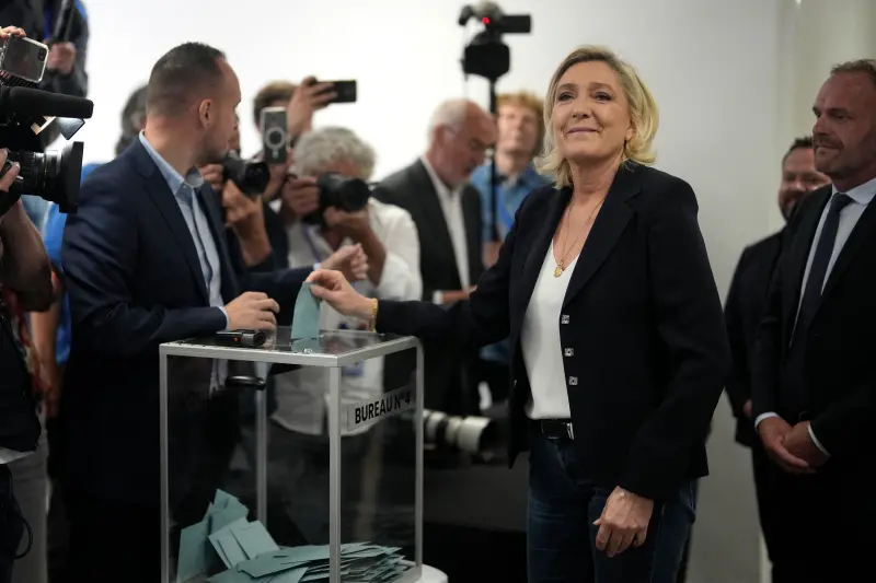 ▲法國極右派政黨「國民聯盟」領袖雷朋（Marine Le Pen）。