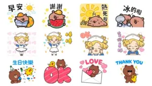 LINE免費貼圖24組！小水豚「早安圖」超消暑　曼秀雷敦小護士下載
