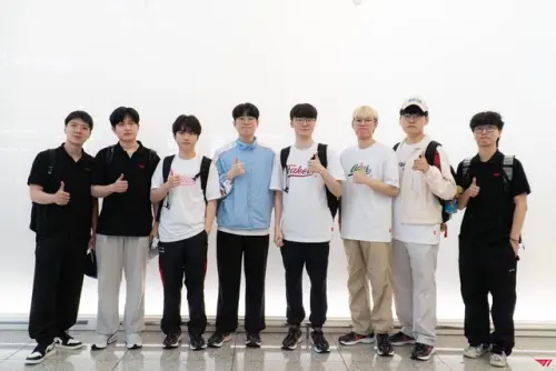 ▲T1在2024年動身前往沙烏地準備參賽。（圖／翻攝X@T1）