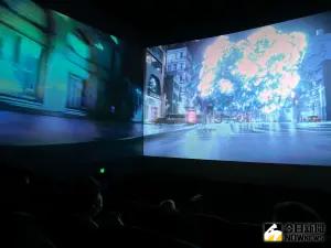 秀泰影城引進ScreenX影廳 三面270度全景螢幕超震撼 ▲秀泰影城引進ScreenX影廳, 三面270度全景螢幕帶給觀眾沉浸式視覺饗宴。(圖/記者金武鳳攝,2024.7.2)