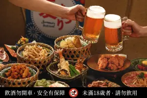 ▲三燔本家全時段享日本ASAHI啤酒買一送一、獺祭清酒系列第二瓶半價。（圖／台北晶華提供）