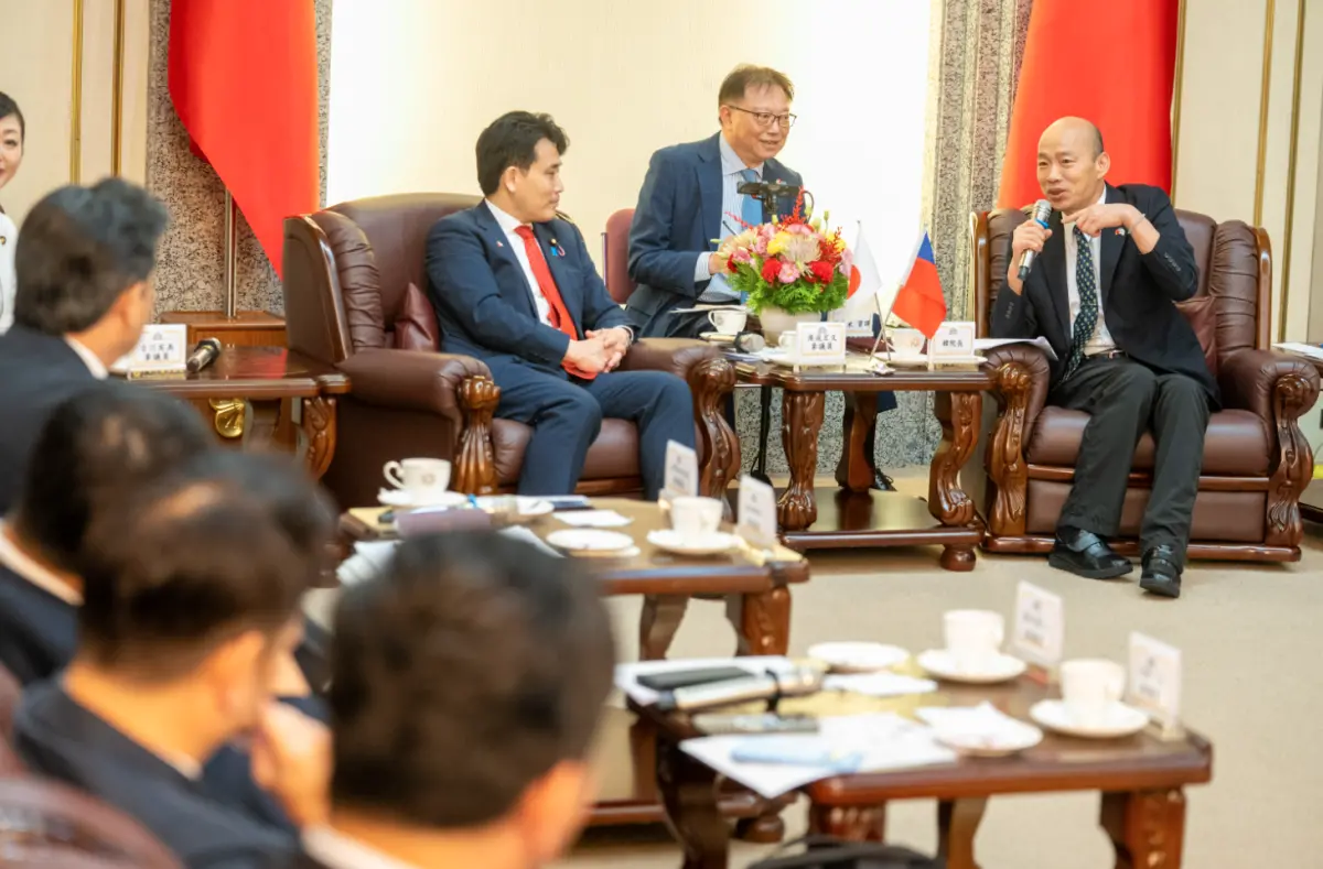 ▲立法院韓國瑜院長於3日下午接見「日本參議院TY會台灣訪問團」。（圖／立法院提供）